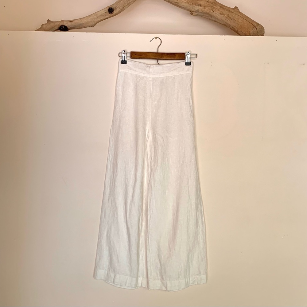 Linen Wide Leg Trousers